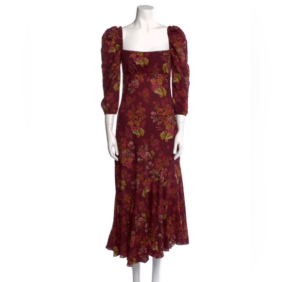 peony | Dresses | Peony Floral Print Long Linen Dress | Poshmark